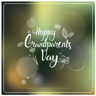 Happy Grandparents Day Greeting Card Photo Sticker