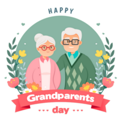 Happy Grandparents Day Greeting Card Sticker