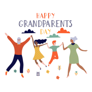 Happy Grandparents Day Happy Illustration Sticker