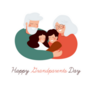 Happy Grandparents Day Happy Illustration Sticker