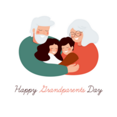 Happy Grandparents Day Happy Illustration Sticker