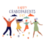 Happy Grandparents Day Happy Illustration Sticker