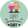 Happy Grandparents Day Illustration Sticker