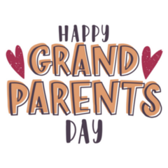 Happy Grandparents Day Love Lettering Sticker