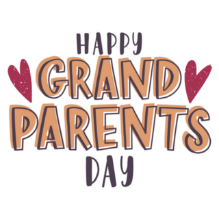 Happy Grandparents Day Love Lettering Sticker