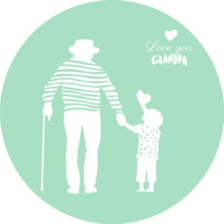 Happy Grandparents Day Love You Grandpa Sticker