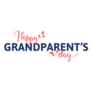 Happy Grandparents Day Pink & Blue Lettering Sticker