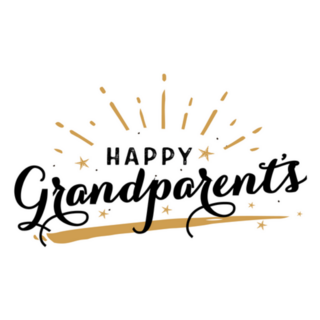 Happy Grandparents Day Sunburst Banner Sticker