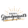 Happy Grandparents Day Sunburst Banner Sticker