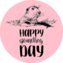 Happy Groundhog Day Cute Sketched Sticker