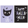 Happy Halloween Black Cat Illustration Sticker