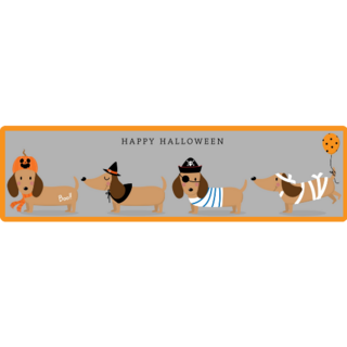 Happy Halloween Dachshund Spook Sticker