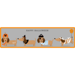 Happy Halloween Dachshund Spook Sticker