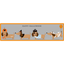 Happy Halloween Dachshund Spook Sticker