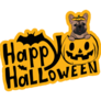 Happy Halloween French Bulldog Sticker