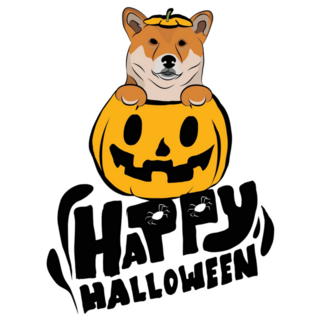 Happy Halloween Shiba Sticker