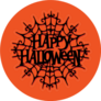 Happy Halloween Spider Web Sticker