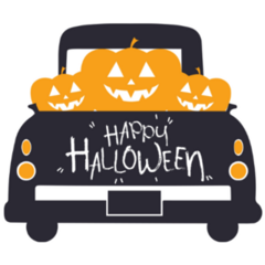 Happy Halloween Truck Sticker