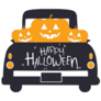 Happy Halloween Truck Sticker