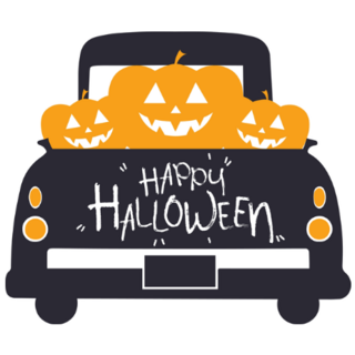 Happy Halloween Truck Sticker