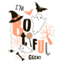 Happy Halloween Typography Im Bootiful Sticker