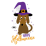 Happy Halloweenie Dachshund Sticker