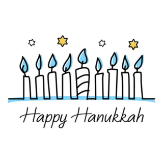 Happy Hanukkah Candles Menorah Sketch Sticker