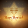 Happy Hanukkah Menorah And Star of David Sticker