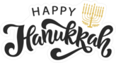 Happy Hanukkah Menorah Holiday Sticker