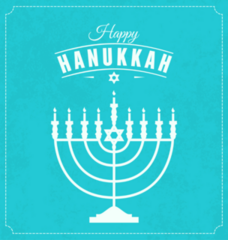 Happy Hanukkah Menorah Sticker