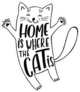 Happy Home Is Where The Cat Is Sticker