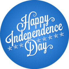 Happy Independence Day 4th Of July Vintage Lettering Sticker