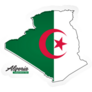 Happy Independence Day Of Algeria Map Sticker