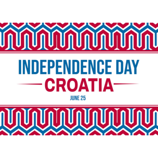 Happy Independence Day Of Croatia Sticker