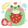 Happy Kawaii Frog Sticker