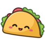Happy Kawaii Taco Sticker