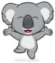 Happy Koala Jumping Sticker