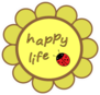 Happy Life Ladybug Sticker