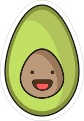 Happy Little Avocado Sticker