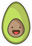 Happy Little Avocado Sticker
