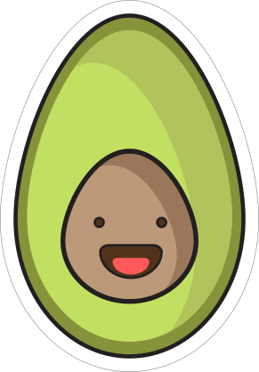 Happy Little Avocado Sticker