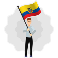Happy Man Ecuador Flag Sticker