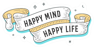 Happy Mind Happy Life Sticker