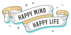 Happy Mind Happy Life Sticker