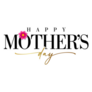 Happy Mothers Day Banner With Golden Calligraphy Sticker