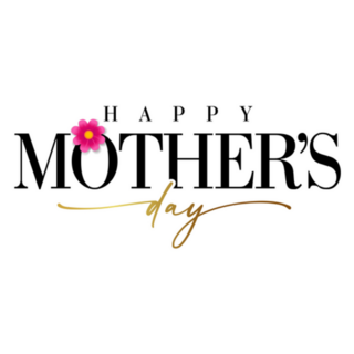 Happy Mothers Day Banner With Golden Calligraphy Sticker