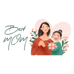 Happy Mothers Day Best Mom Sticker