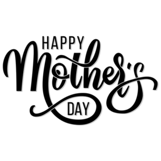 Happy Mothers Day Calligraphy Lettering Sticker