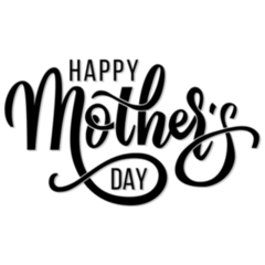Happy Mothers Day Calligraphy Lettering Sticker