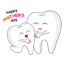 Happy Mothers Day Dental Care Sticker